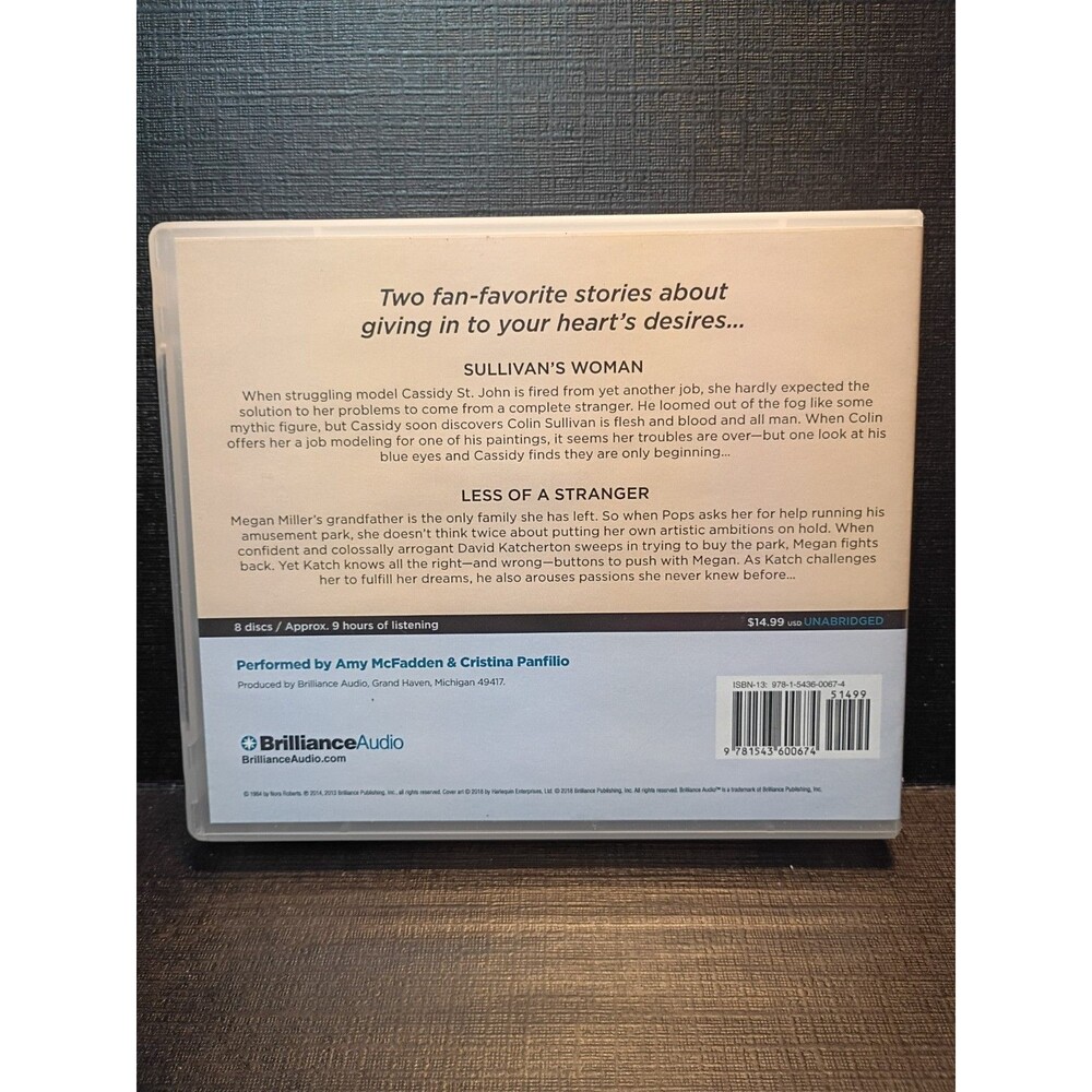 Nora Roberts Once Again Sullivan's Woman Less of a Stranger Audiobook CD - Picture 2 of 2